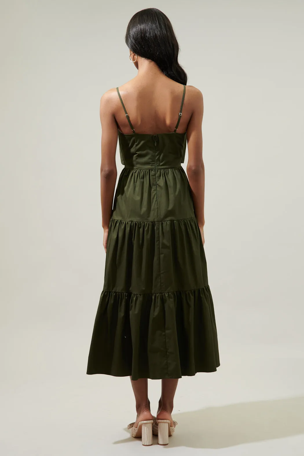 Helene Tiered Cami Maxi Dress sold by Sugarlips product image thumbnail 2