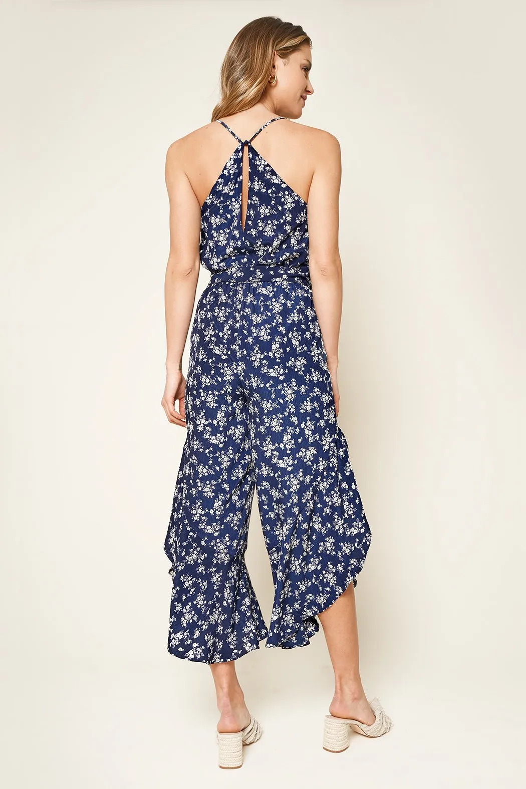 Lea Floral Print Ruffled Jumpsuit sold by Sugarlips product image thumbnail 3