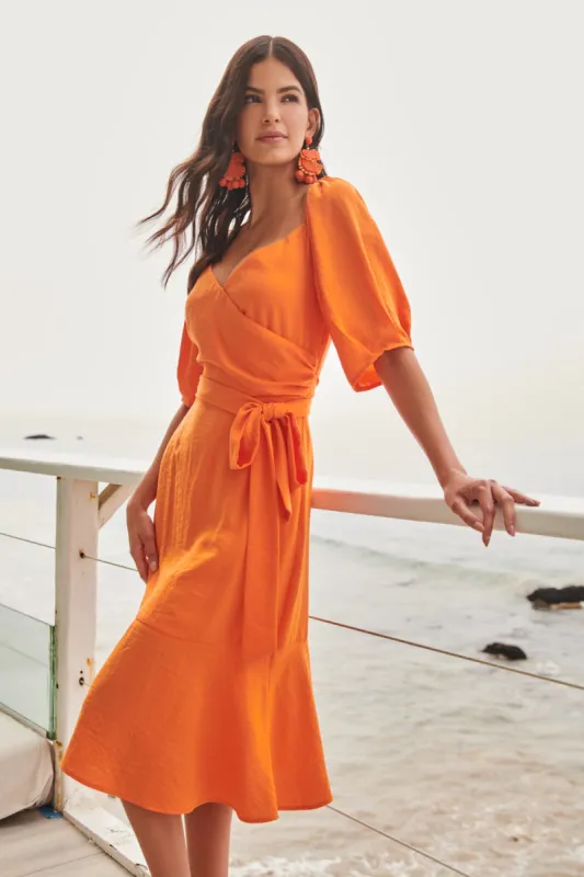 Nectar Surplice Puff Sleeve Dress sold by Sugarlips