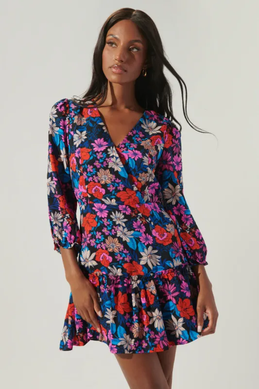 Ultra Flora Mariko Surplice Mini Dress made by Sugarlips