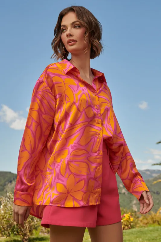 Sweet Chili Dalton Boyfriend Button Down Shirt sold by Sugarlips