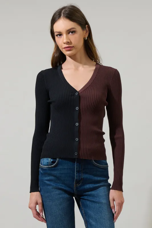 Olivia Mill Button Up Ribbed Cardigan sold by Sugarlips