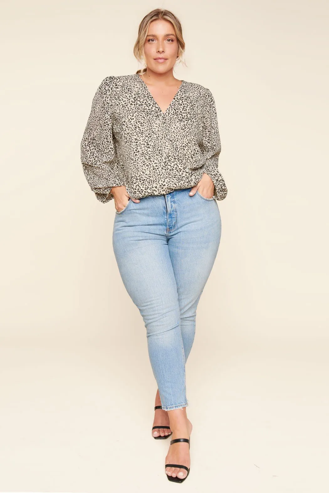 Wishful Thinking Bengel Leopard Surplice Blouse Curve sold by Sugarlips product image thumbnail 5