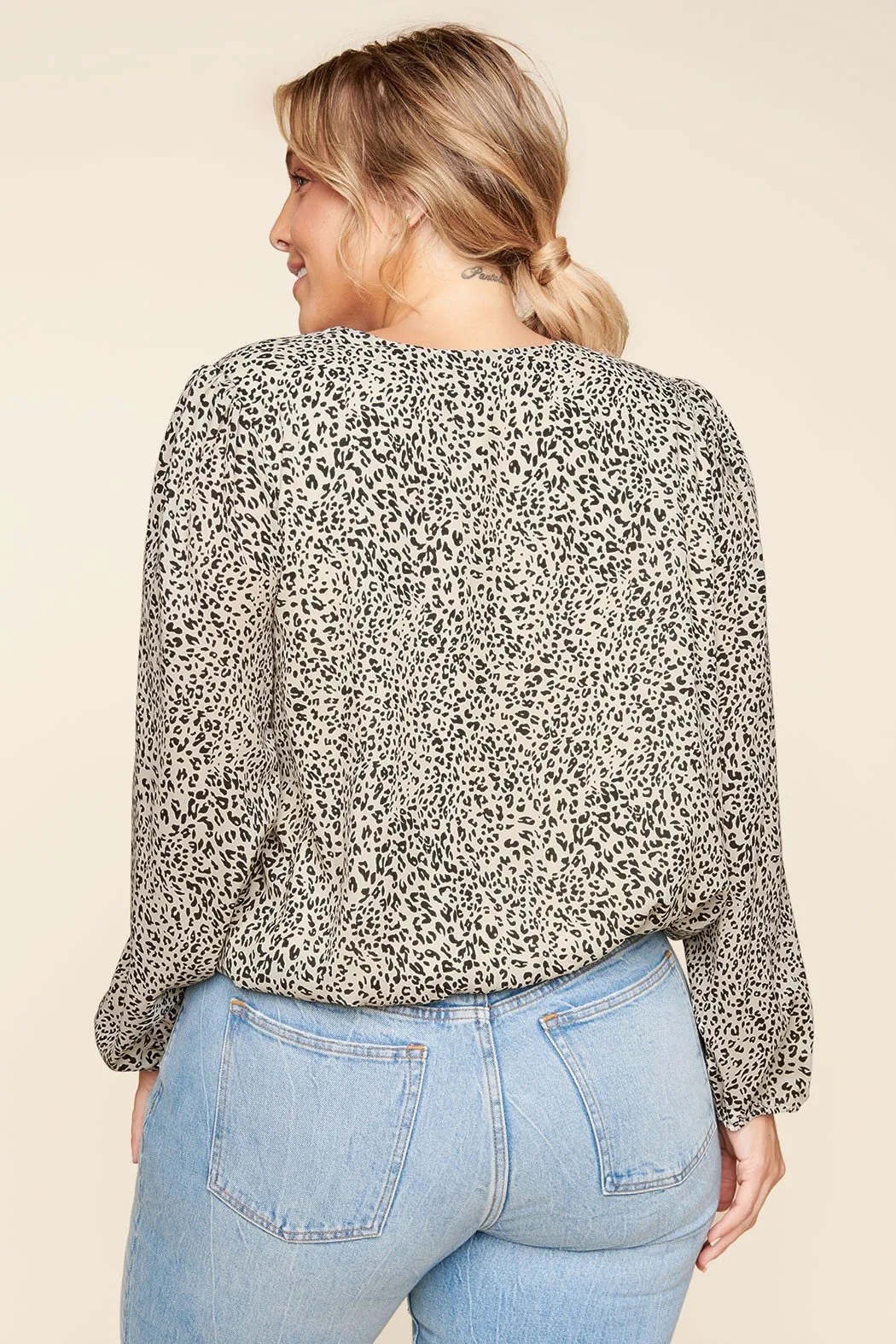 Wishful Thinking Bengel Leopard Surplice Blouse Curve sold by Sugarlips product image thumbnail 4