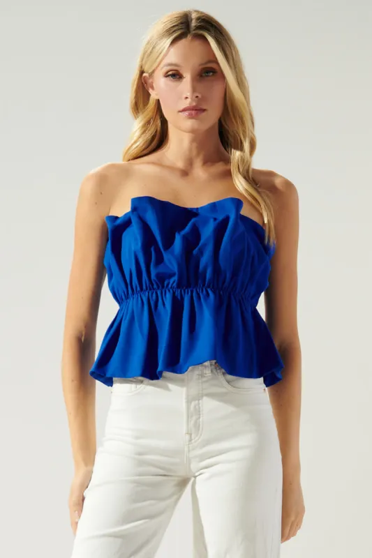 About Last Night Strapless Ruffle Top sold by Sugarlips
