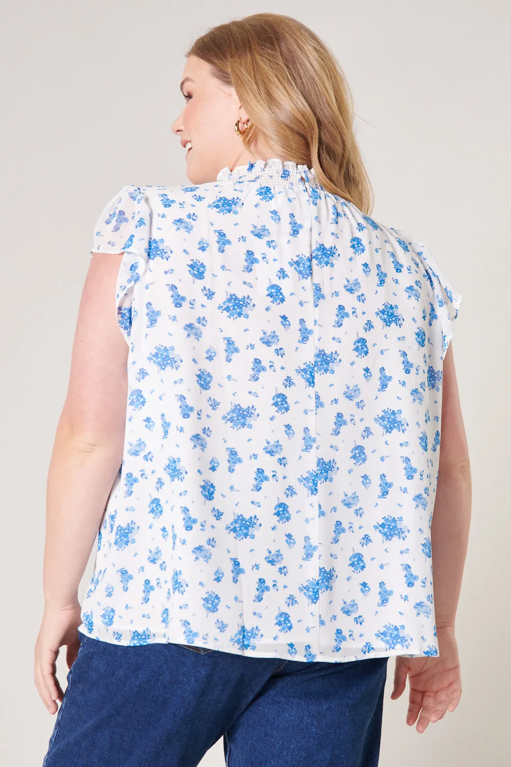 Fond of You Floral Sun Up Mock Neck Top Curve sold by Sugarlips product image thumbnail 2