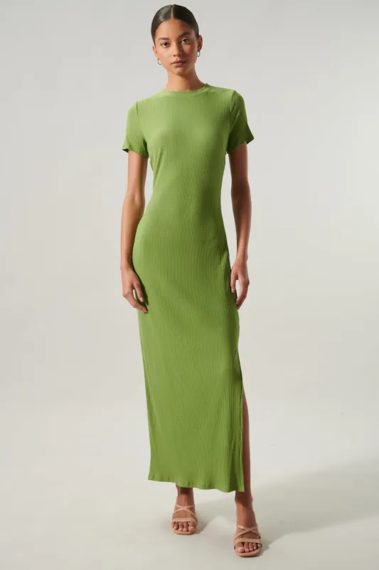 Delaney Ribbed Knit Maxi Dress sold by Sugarlips
