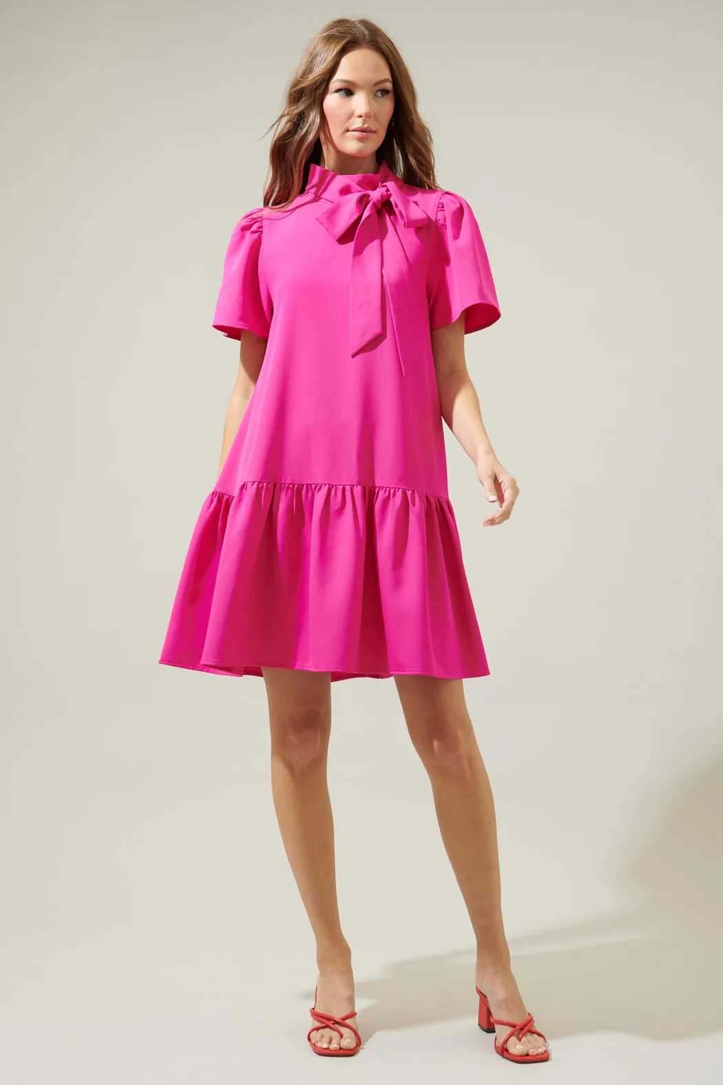 Tania Shift Ruffle Mini Dress sold by Sugarlips product image thumbnail 4