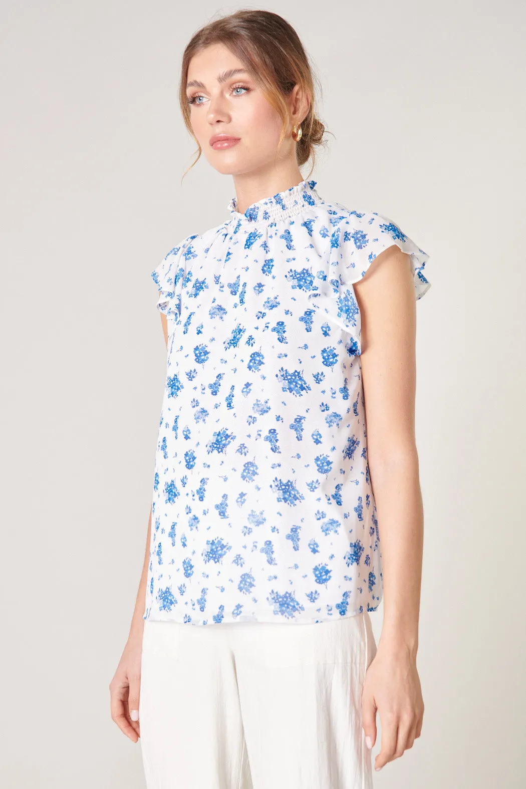 Fond of You Floral Sun Up Mock Neck Top sold by Sugarlips product image thumbnail 4