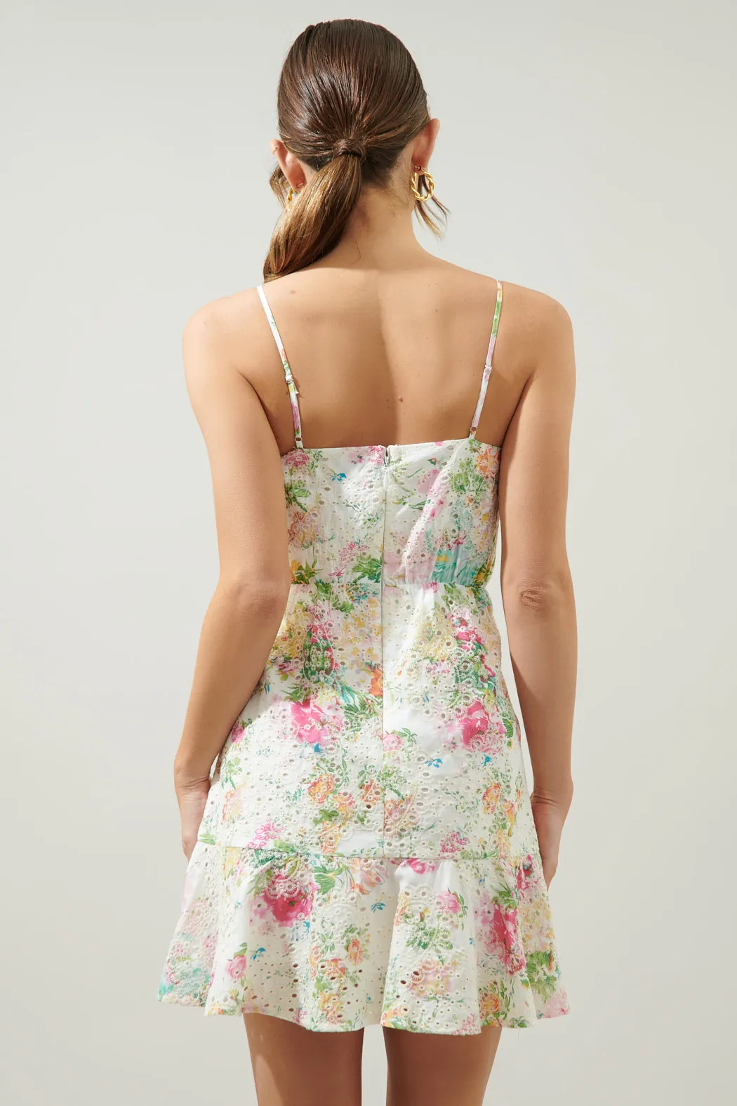 Sommerset Floral Eyelet Mini Dress sold by Sugarlips product image thumbnail 2