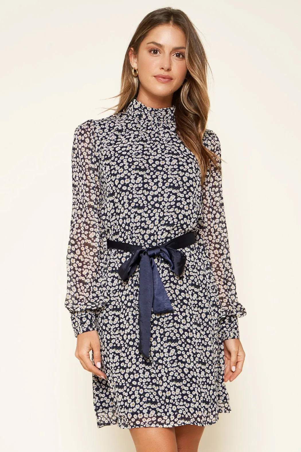 Doheny Floral High Neck Dress sold by Sugarlips