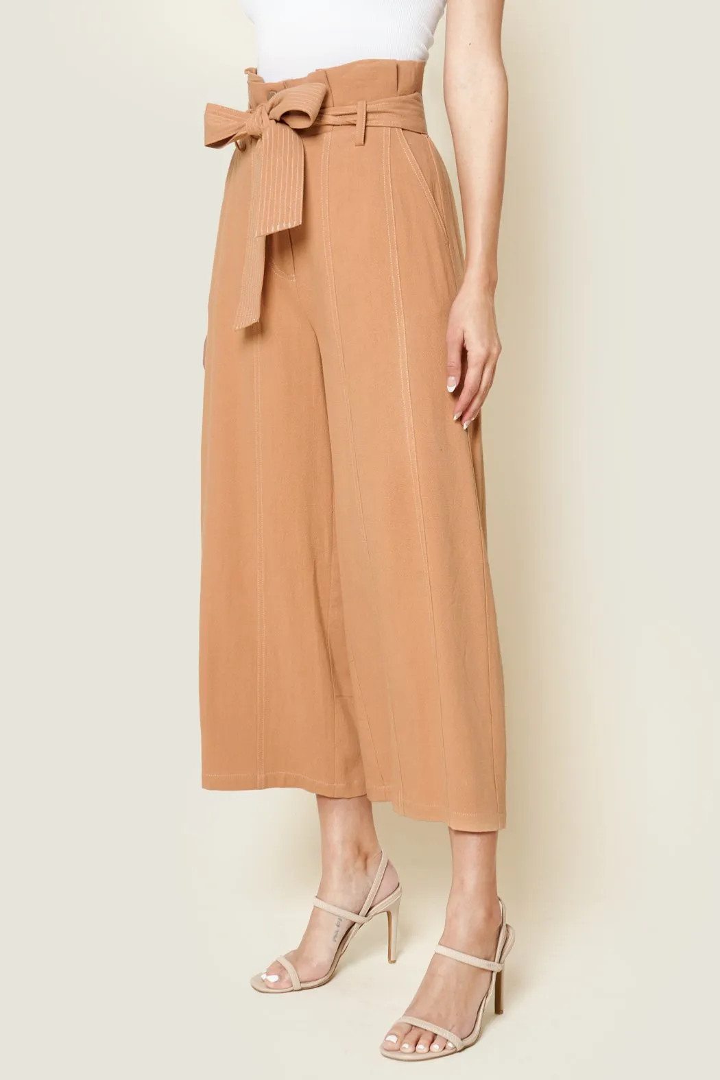 Outback Cropped Paper Bag Waist Pants sold by Sugarlips product image thumbnail 3