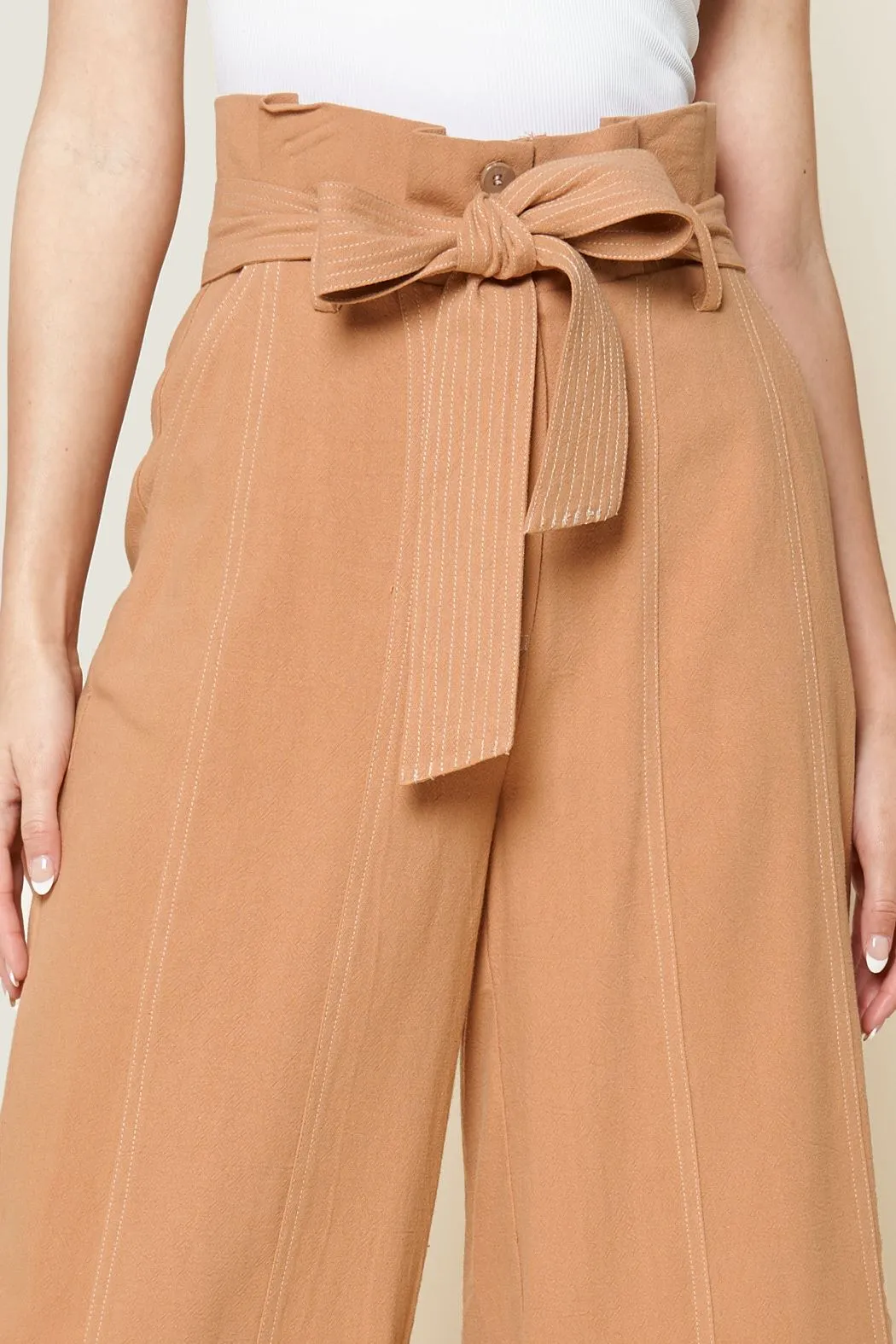 Outback Cropped Paper Bag Waist Pants sold by Sugarlips product image thumbnail 5