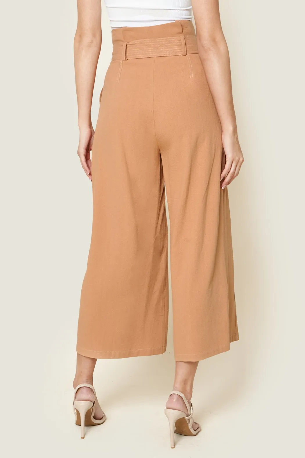 Outback Cropped Paper Bag Waist Pants sold by Sugarlips product image thumbnail 2