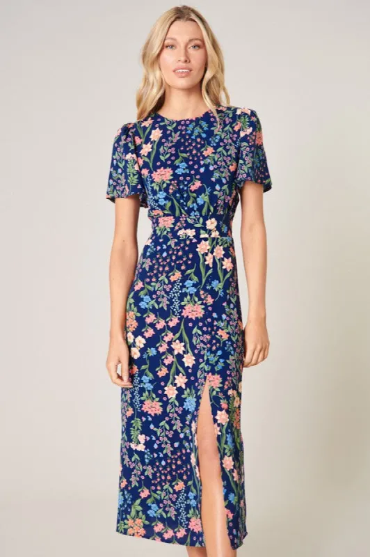 English Countryside Bloom Floral Midi Dress sold by Sugarlips