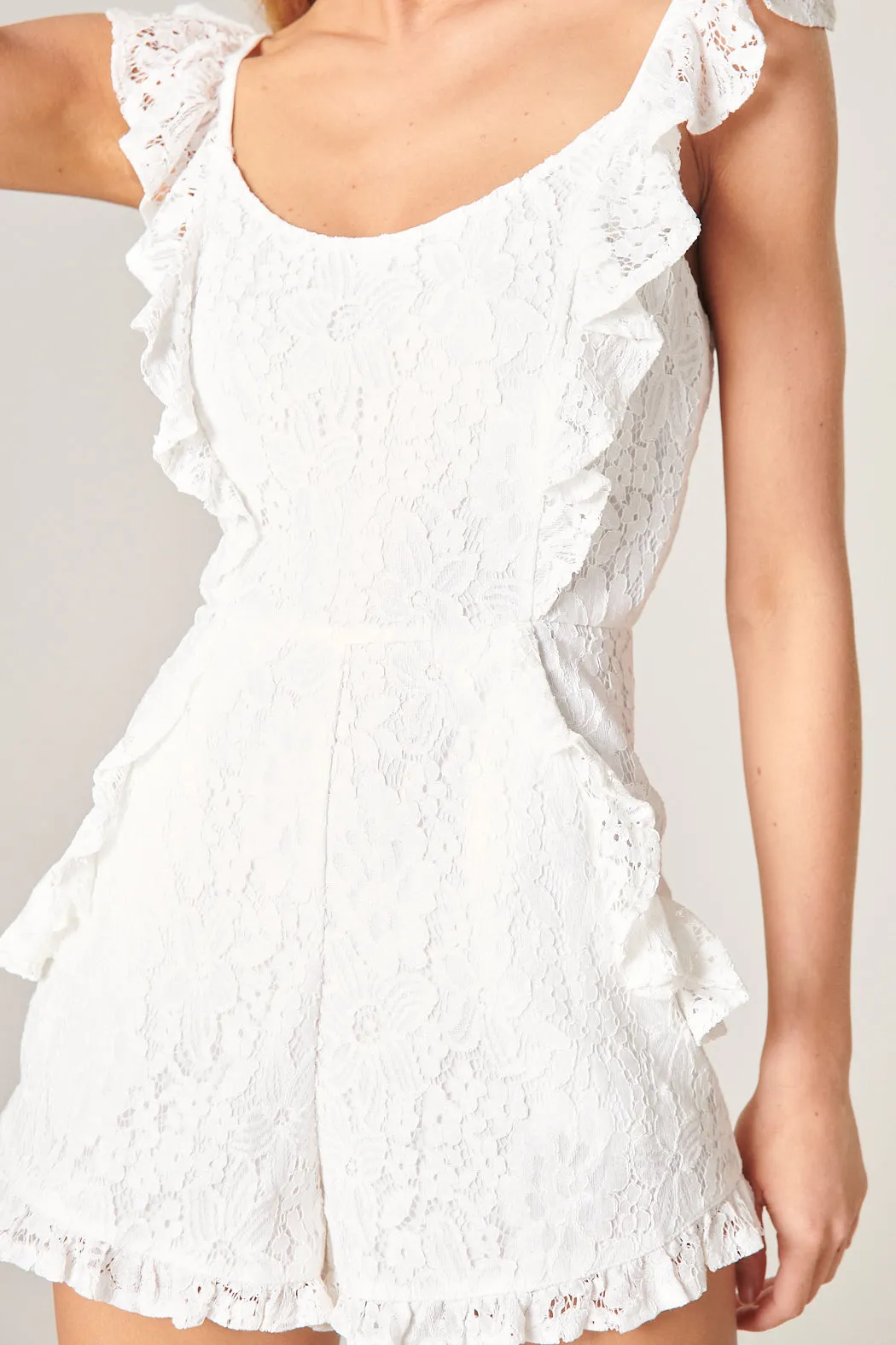 Love Letter Ruffle Lace Romper sold by Sugarlips product image thumbnail 5