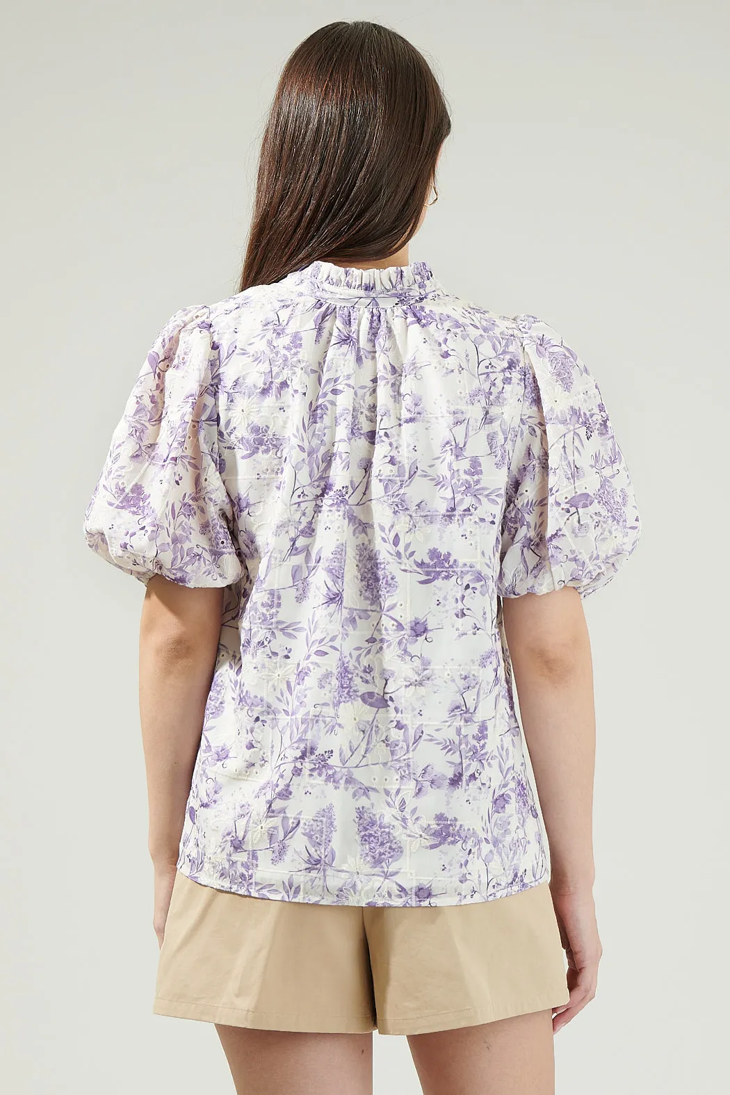 Kadisha Floral Close to You Split Neck Top sold by Sugarlips product image thumbnail 2