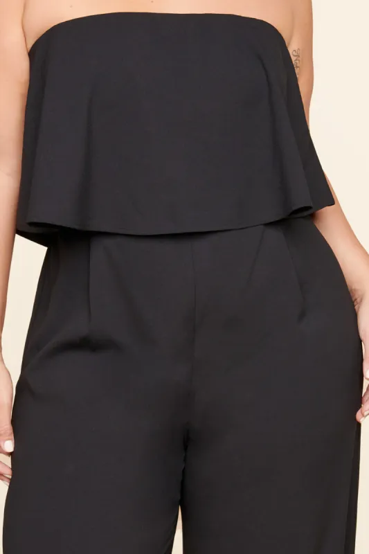Elvie Strapless Jumpsuit Curve sold by Sugarlips