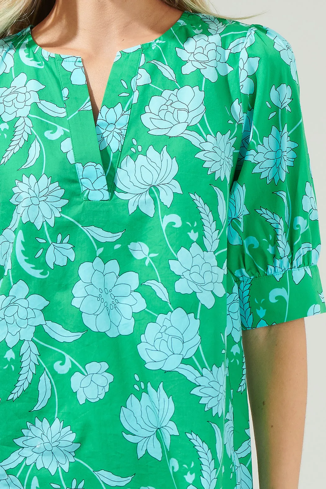 Waterlilly Floral Balloon Sleeve Top sold by Sugarlips product image thumbnail 5
