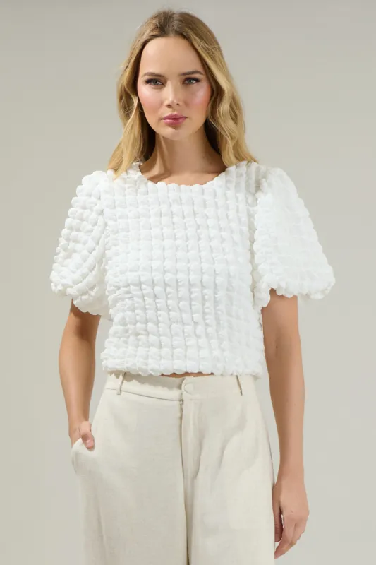 True Clover Bubble Crop Top sold by Sugarlips