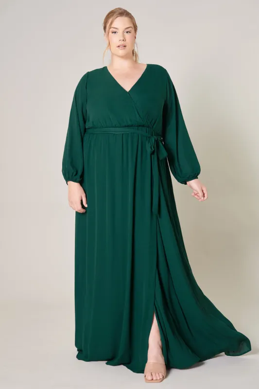 Wholehearted Faux Wrap Maxi Dress Curve sold by Sugarlips