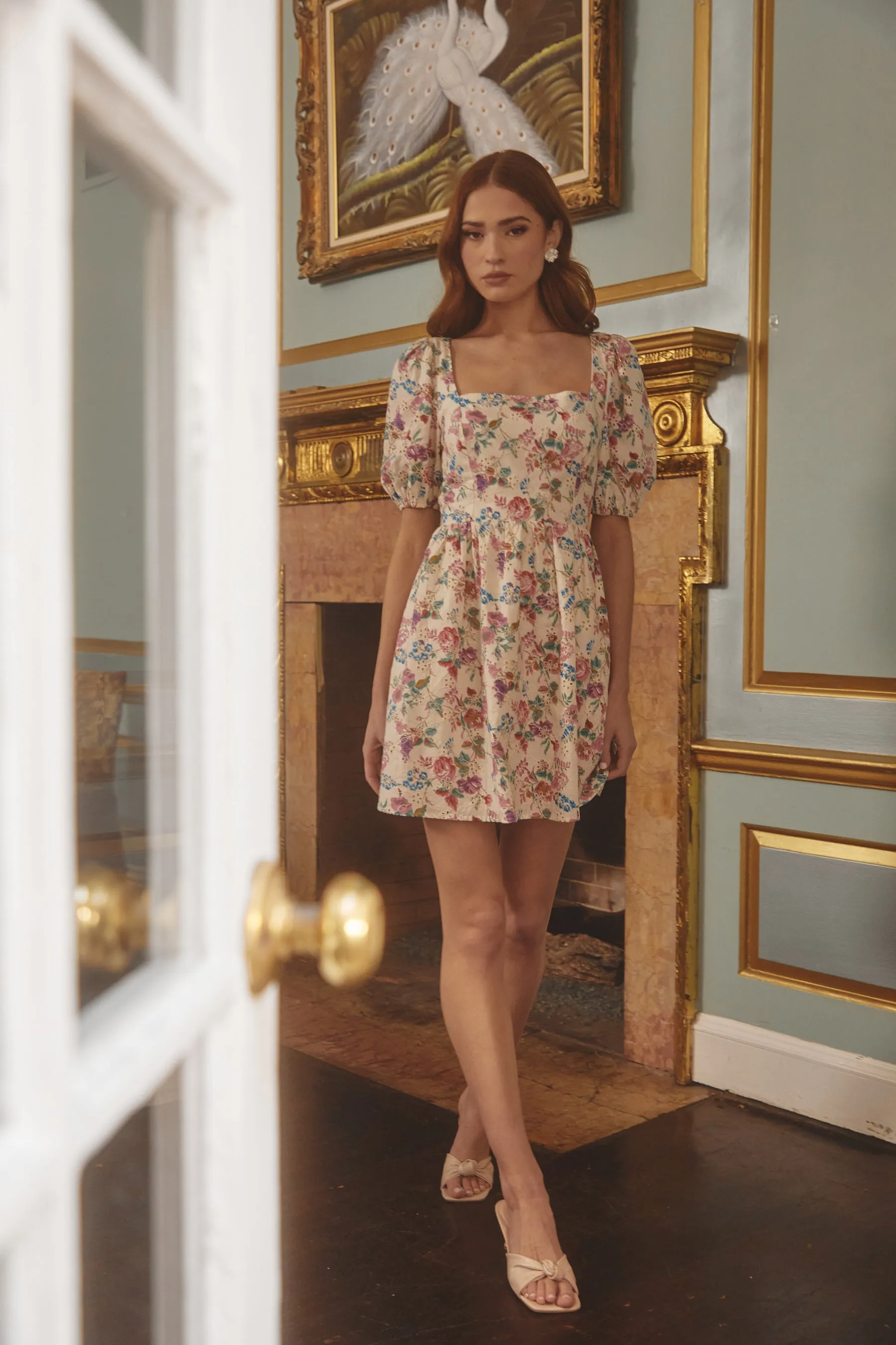 Marley Floral Eyelet Mini Dress sold by Sugarlips