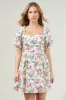 Marley Floral Eyelet Mini Dress sold by Sugarlips