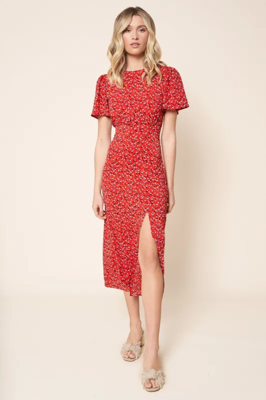 Bloom Floral Midi Dress sold by Sugarlips