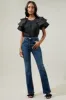 Romie Ruffle Sleeve Poplin Top sold by Sugarlips
