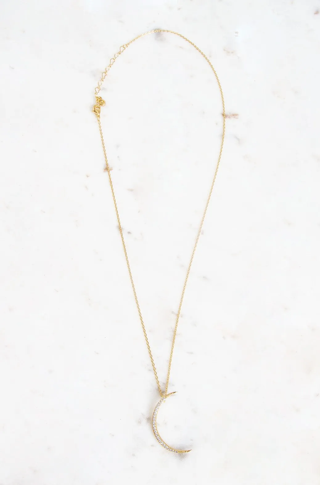 Shay Crescent Moon Necklace sold by Sugarlips product image thumbnail 2