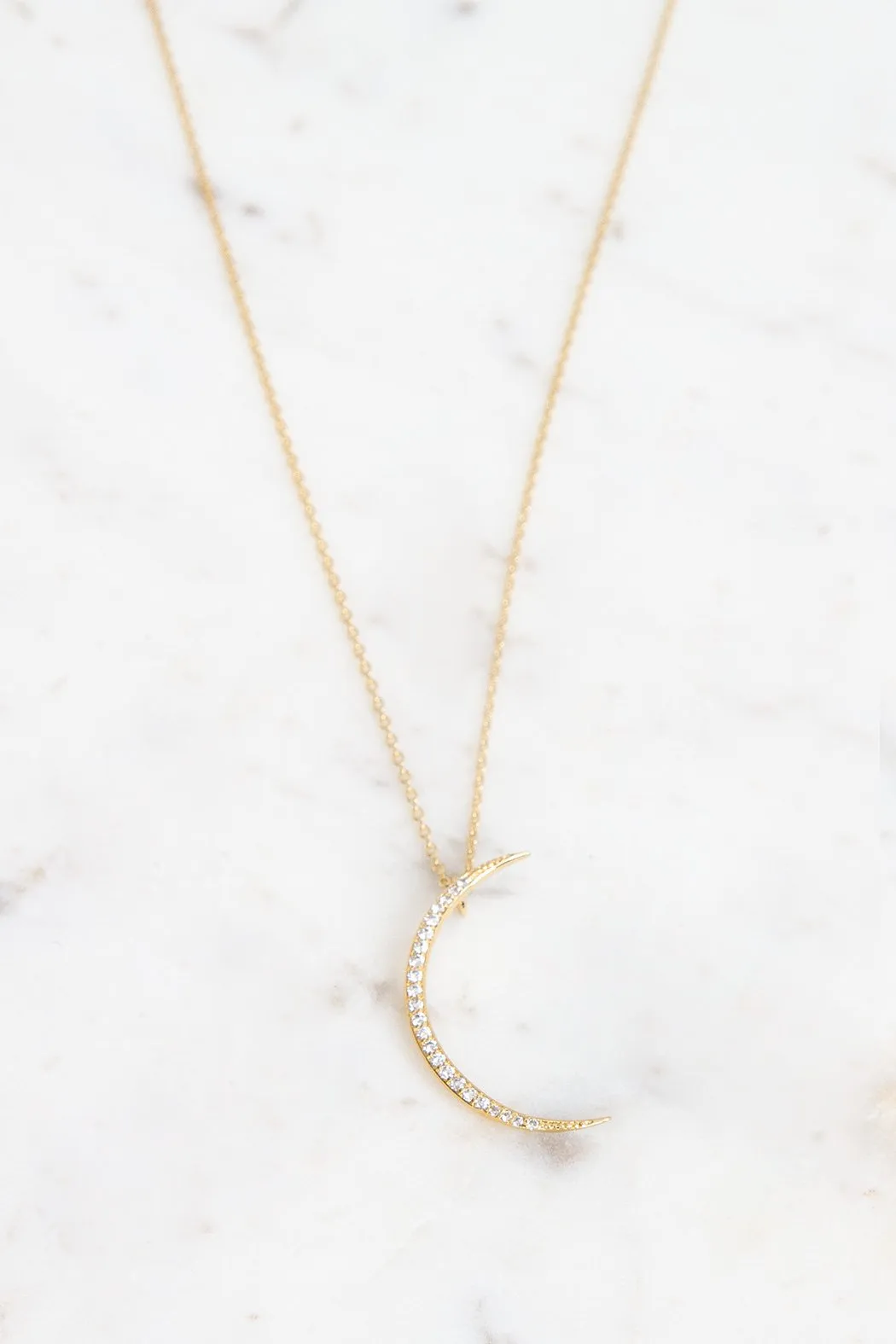 Shay Crescent Moon Necklace sold by Sugarlips