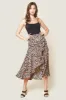 Saturated Love High-Low Leopard Print Midi Skirt sold by Sugarlips