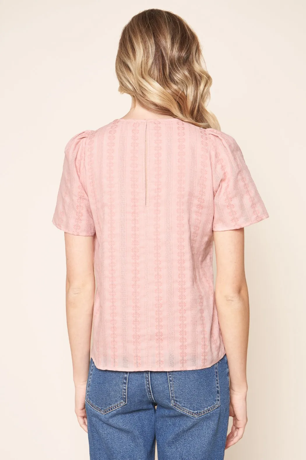 Rayne Floral Woven Puff Sleeve Trapeze Blouse sold by Sugarlips product image thumbnail 3