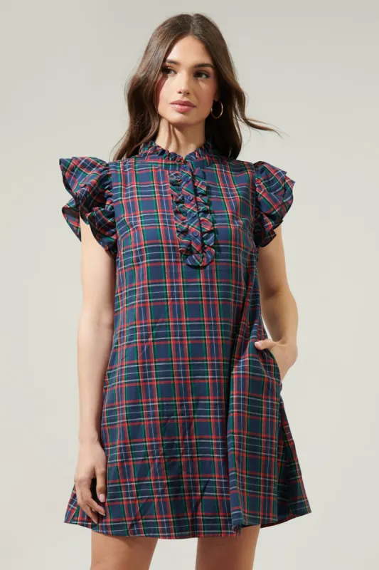 Chapman Plaid Shift Dress sold by Sugarlips