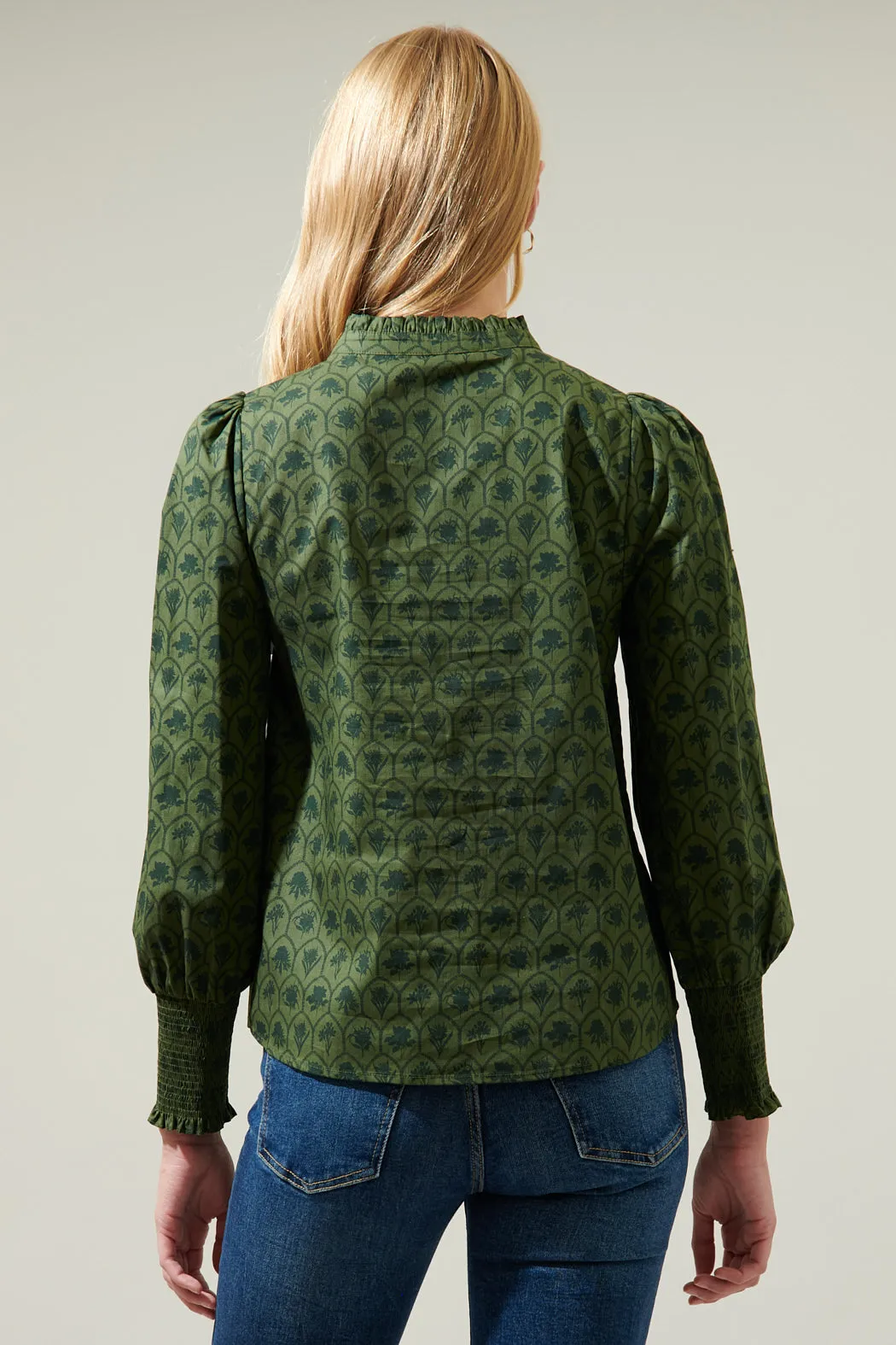 Zinnia Floral Button Down Top sold by Sugarlips product image thumbnail 2