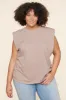 London Muscle Tee Cotton Knit Top Curve sold by Sugarlips