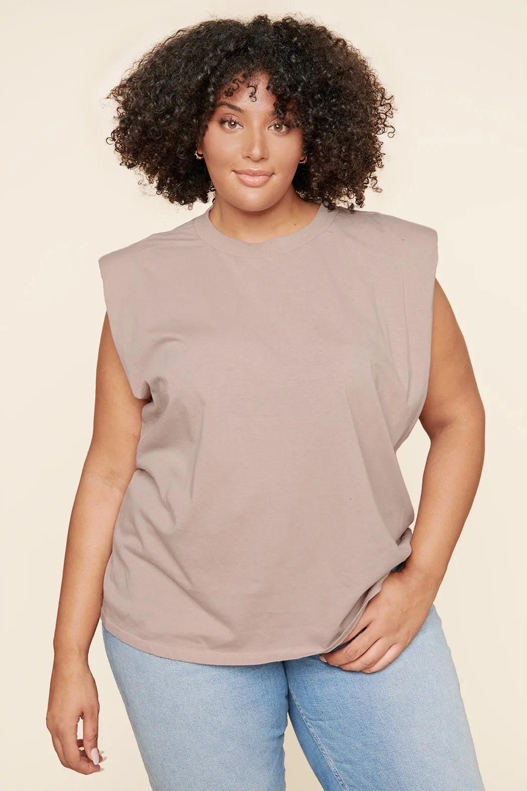 London Muscle Tee Cotton Knit Top Curve sold by Sugarlips product image thumbnail 3
