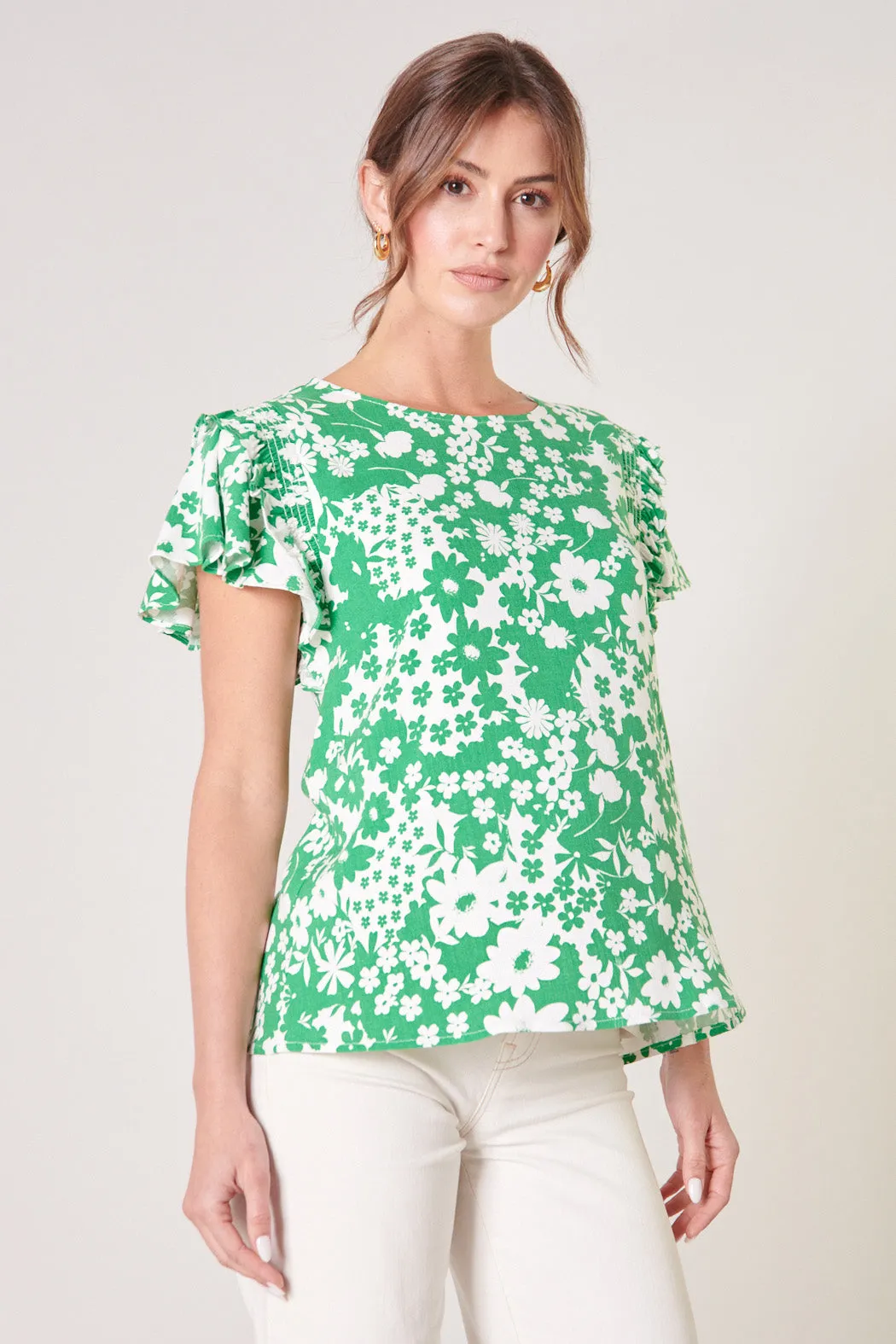 Kennedy Floral Lisa Marie Ruffle Top sold by Sugarlips product image thumbnail 3