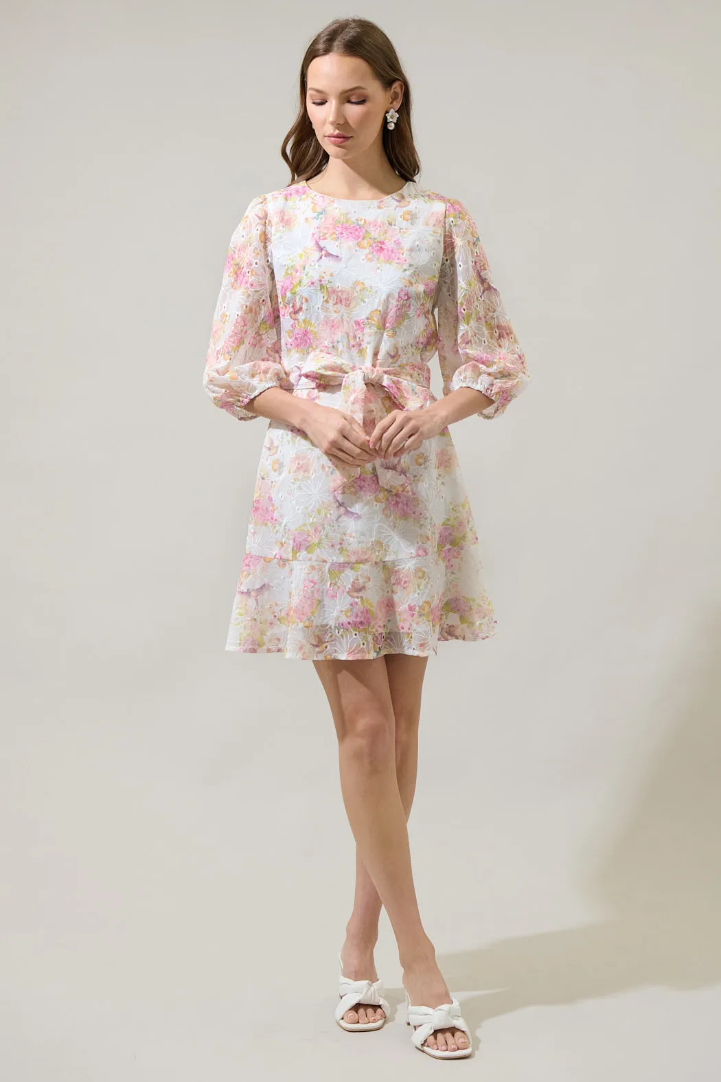 Emory Floral Brea Ruffle Mini Dress sold by Sugarlips product image thumbnail 5