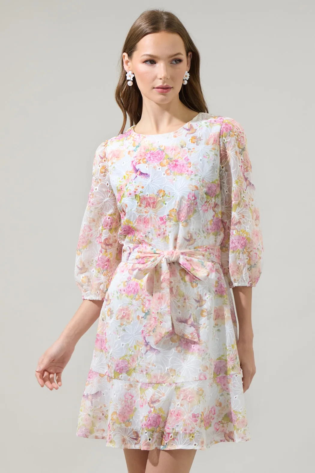 Emory Floral Brea Ruffle Mini Dress sold by Sugarlips product image thumbnail 2