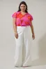 Blakeley Floral Donis Split Neck Blouse Curve sold by Sugarlips