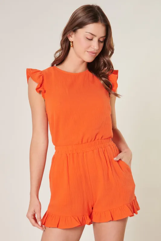 Daniela Trapeze Ruffle Top sold by Sugarlips