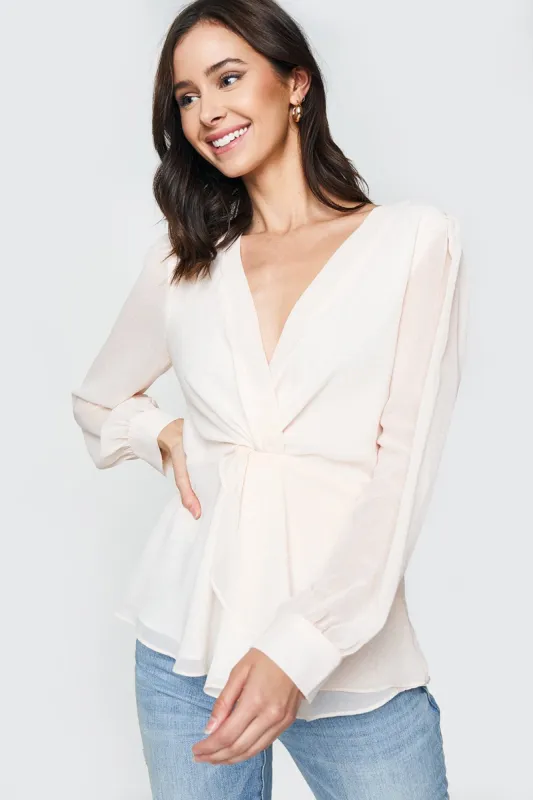 Evangeline Chiffon Twist Blouse made by Sugarlips