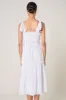 Say So Polka Dot Tie Strap Smocked Midi Dress sold by Sugarlips