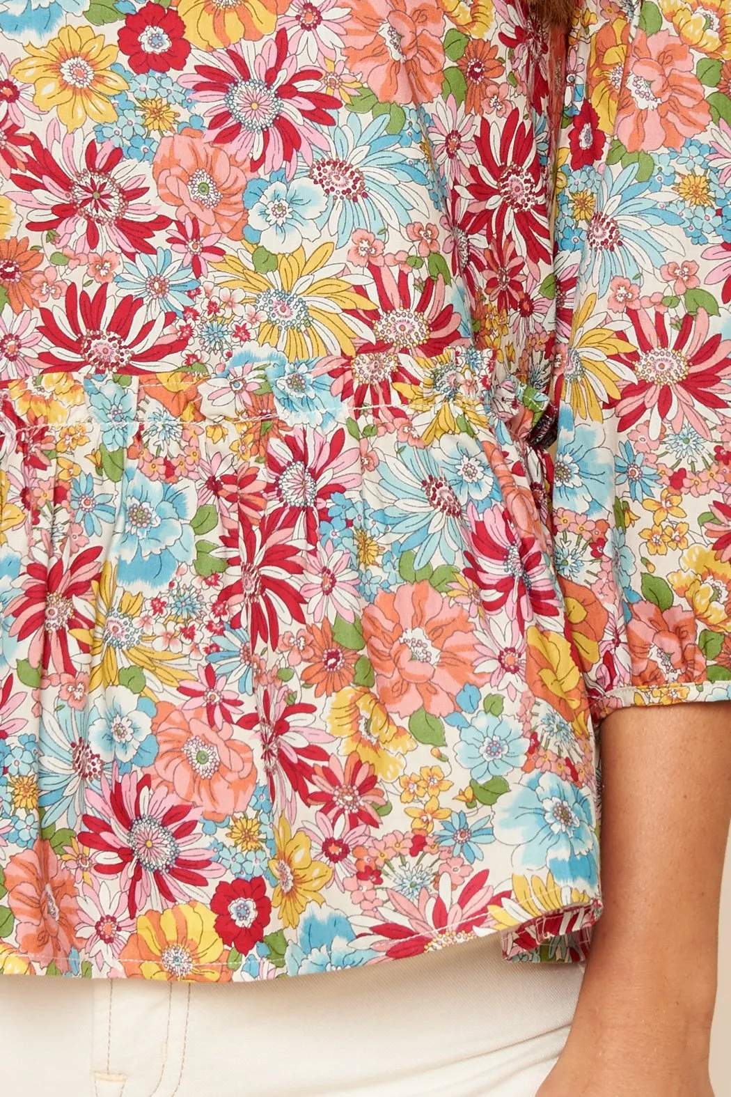 Zariah Bloomheart Balloon Sleeve Peplum Blouse sold by Sugarlips product image thumbnail 3