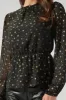 Chandra Gold Floral Back Cutout Peplum Top sold by Sugarlips