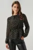 Chandra Gold Floral Back Cutout Peplum Top sold by Sugarlips