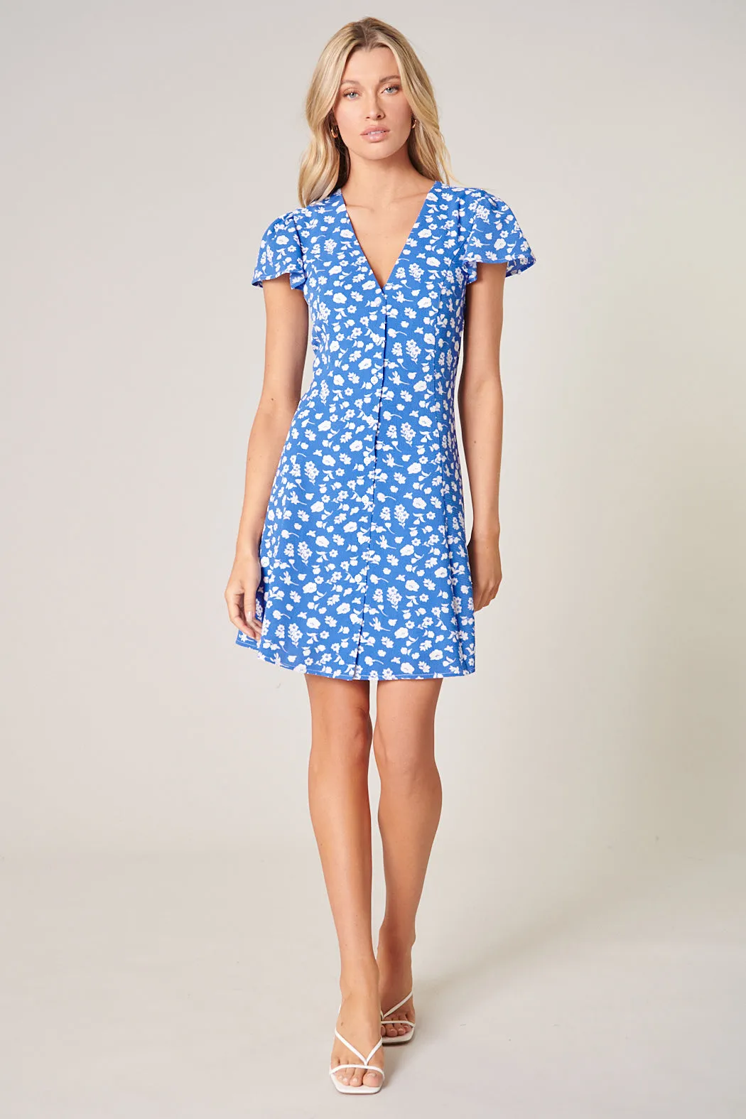 La Jolla Button Front Mini Dress sold by Sugarlips product image thumbnail 4