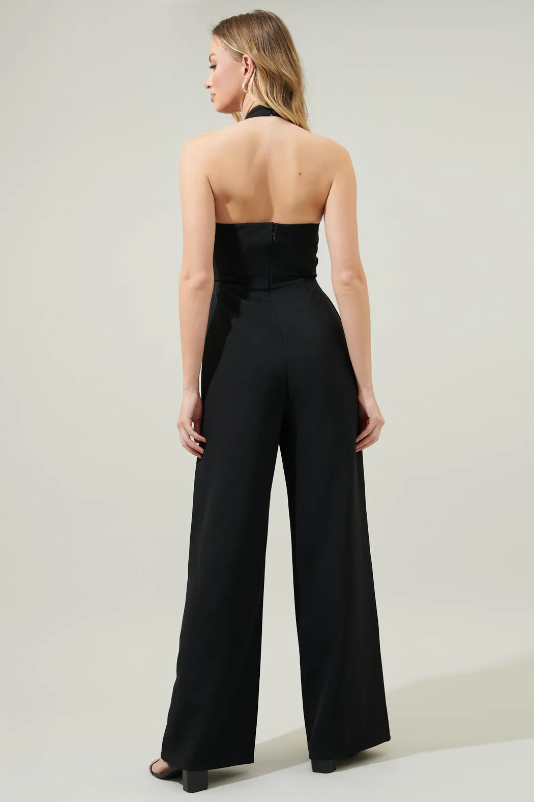 After Hours Backless Halter Jumpsuit sold by Sugarlips product image thumbnail 2