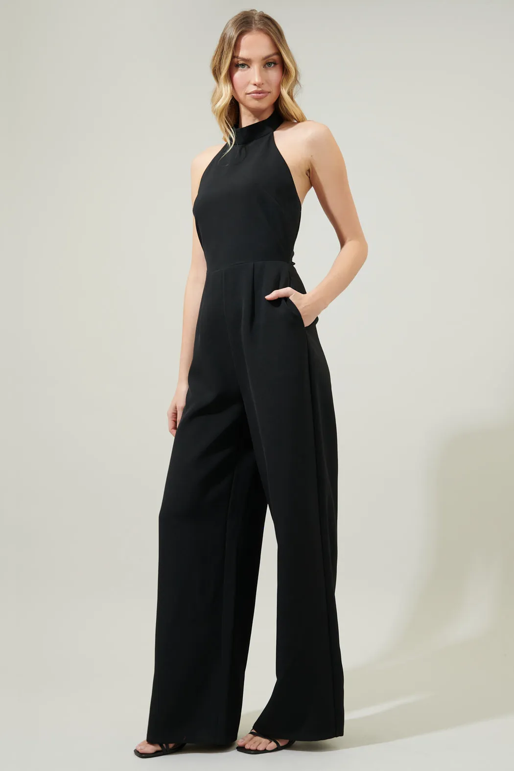 After Hours Backless Halter Jumpsuit sold by Sugarlips product image thumbnail 3